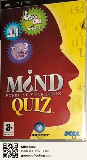 Mind Quiz PlayStation Portable, PAL box front