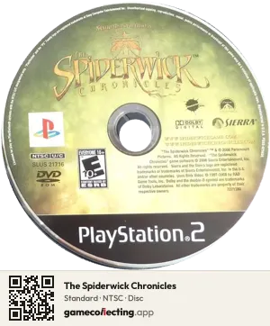 The Spiderwick Chronicles PlayStation 2, NTSC disc