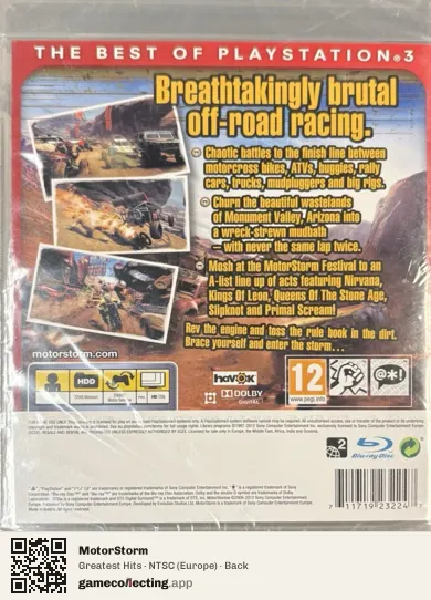 MotorStorm PlayStation 3, Europe box back