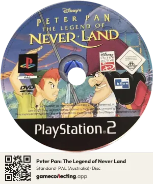 Peter Pan: The Legend of Never Land PlayStation 2, PAL disc