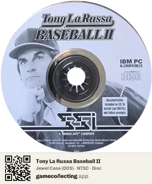 Tony La Russa Baseball II Computer, NTSC disc