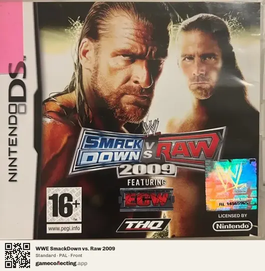 WWE SmackDown vs. Raw 2009 Nintendo DS, PAL box front