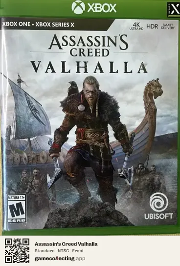 Assassin's Creed Valhalla Xbox One, NTSC box front