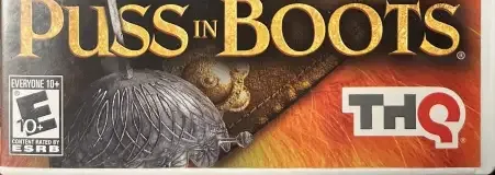 Puss in Boots, the ESRB box on its front