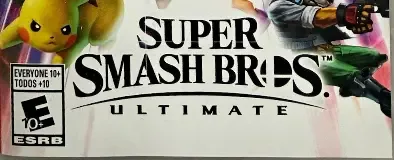 Super Smash Bros. Ultimate, the ESRB box on its front