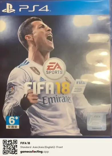 FIFA 18 PlayStation 4, Asia (English) box front
