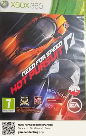 Need for Speed: Hot Pursuit Xbox 360, Poland box front