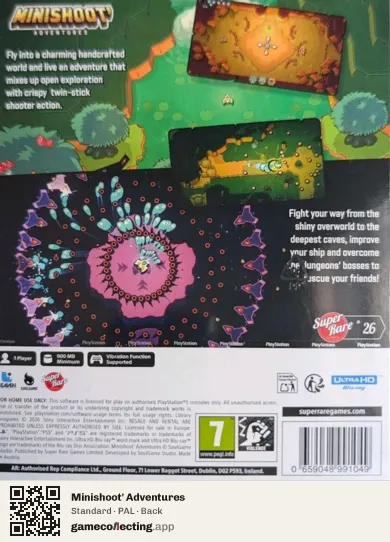 Minishoot' Adventures PlayStation 5, PAL box back