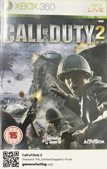 Call of Duty 2 Xbox 360, United Kingdom box front