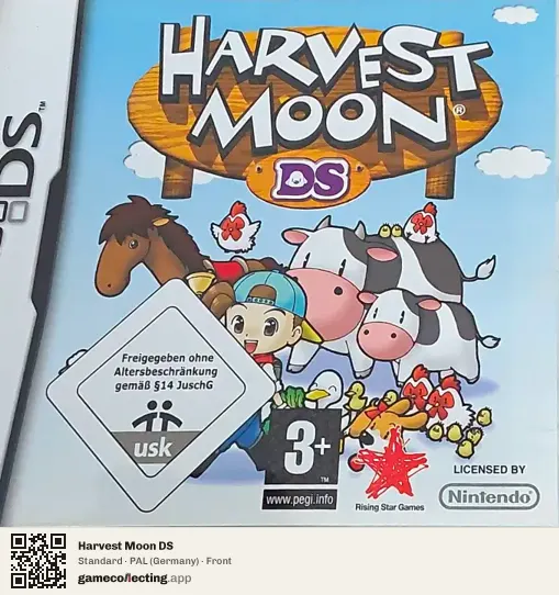 Harvest Moon DS Nintendo DS, Germany box front
