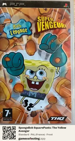 SpongeBob SquarePants: The Yellow Avenger PlayStation Portable, France box front