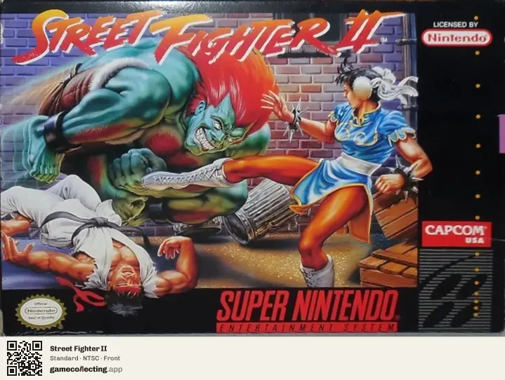Street Fighter II Super Nintendo Entertainment System, NTSC box front