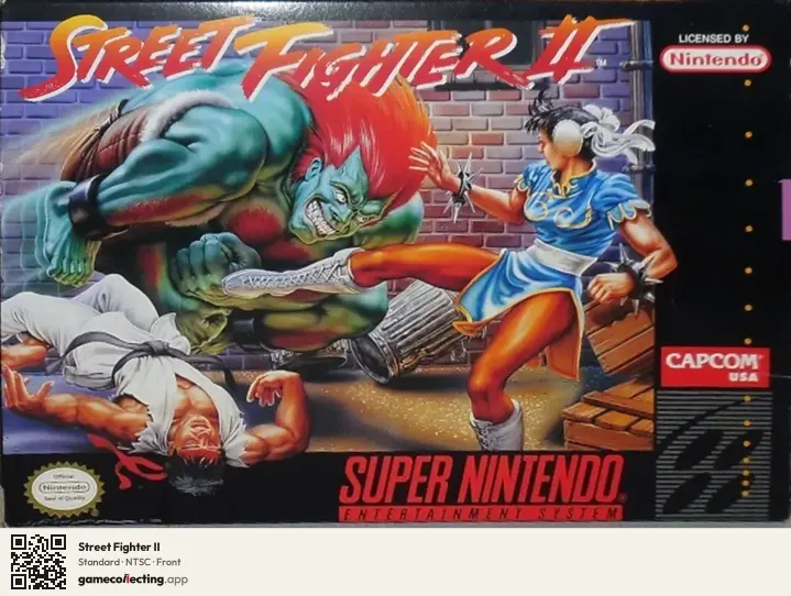 Street Fighter II Super Nintendo Entertainment System, NTSC box front