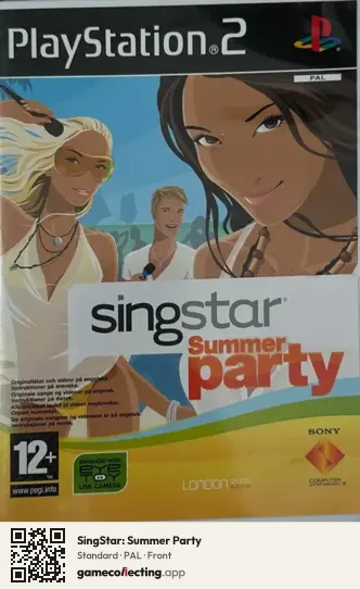 SingStar: Summer Party PlayStation 2, PAL box front