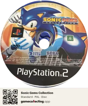 Sonic Gems Collection PlayStation 2, PAL disc