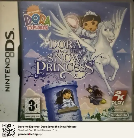 Dora the Explorer: Dora Saves the Snow Princess Nintendo DS, United Kingdom box front