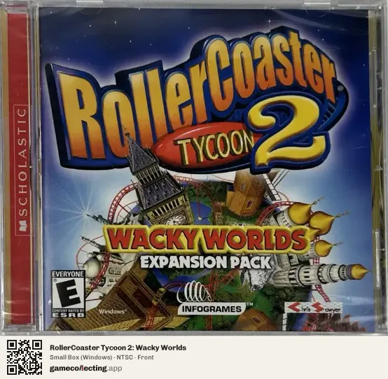 RollerCoaster Tycoon 2: Wacky Worlds Computer, NTSC box front