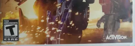 Transformers: Revenge of the Fallen, the ESRB box on its front