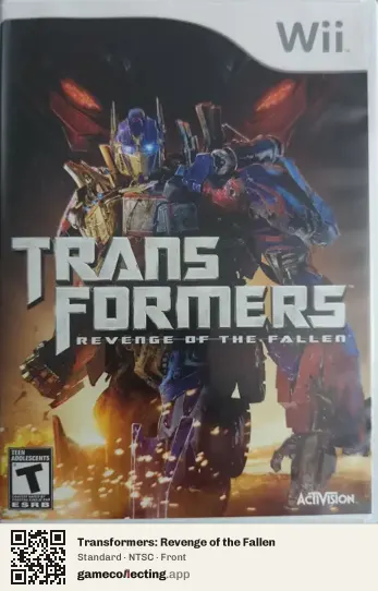Transformers: Revenge of the Fallen Nintendo Wii, NTSC box front