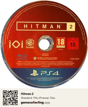 Hitman 2 PlayStation 4, PAL disc