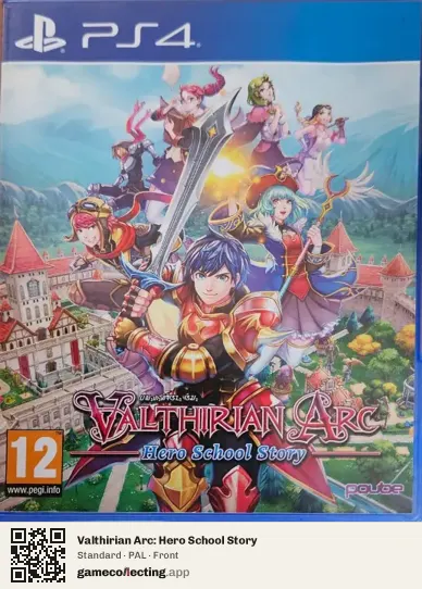 Valthirian Arc: Hero School Story PlayStation 4, PAL box front