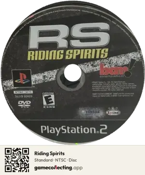 Riding Spirits PlayStation 2, NTSC disc