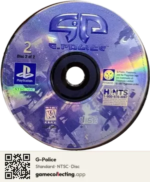 G-Police PlayStation, NTSC disc