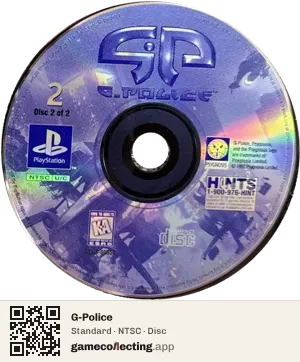 G-Police PlayStation, NTSC disc