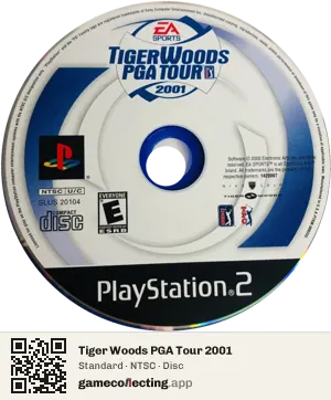 Tiger Woods PGA Tour 2001 PlayStation 2, NTSC disc