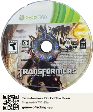 Transformers: Dark of the Moon Xbox 360, NTSC disc