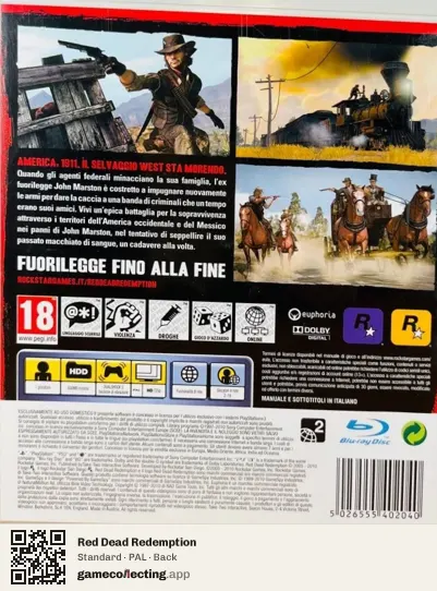 Red Dead Redemption PlayStation 3, PAL box back