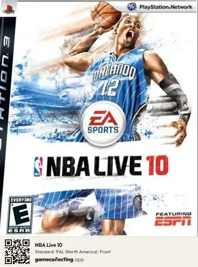 NBA Live 10 PlayStation 3, North America box front