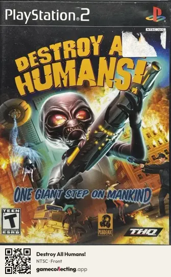 Destroy All Humans! PlayStation 2, NTSC box front