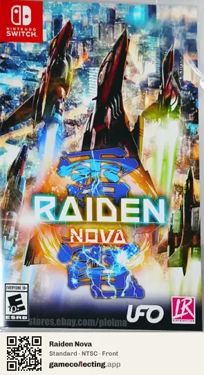 Raiden Nova Nintendo Switch, NTSC box front