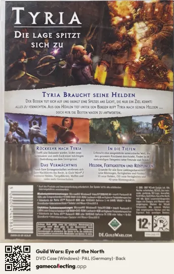 Guild Wars: Eye of the North Computer, Germany box back