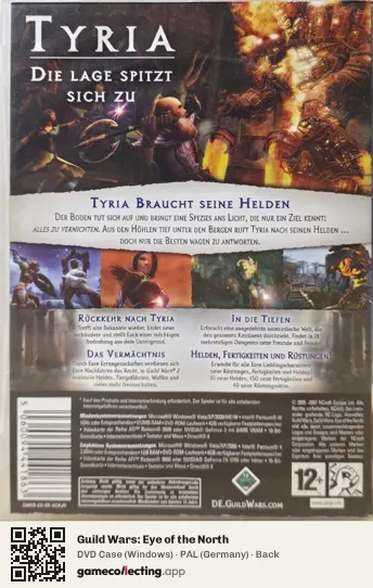 Guild Wars: Eye of the North Computer, Germany box back