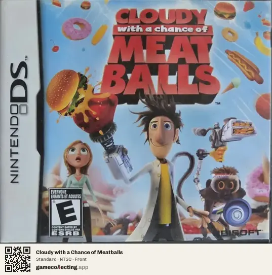 Cloudy with a Chance of Meatballs Nintendo DS, NTSC box front
