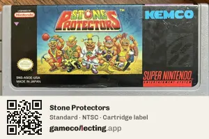 Stone Protectors Super Nintendo Entertainment System, NTSC cartridge label