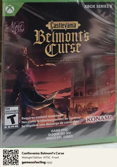 Castlevania: Belmont's Curse Xbox Series X, NTSC box front