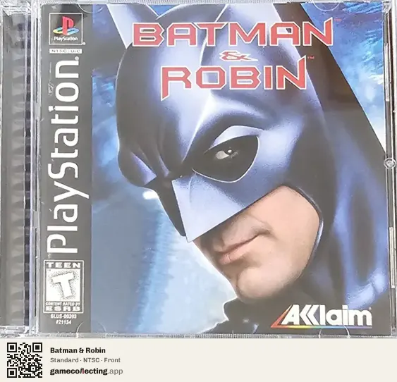 Batman & Robin PlayStation, NTSC box front