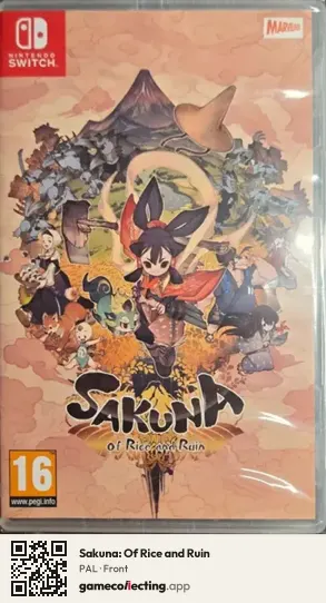 Sakuna: Of Rice and Ruin Nintendo Switch, PAL box front