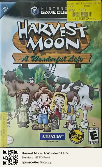 Harvest Moon: A Wonderful Life Nintendo GameCube, NTSC box front