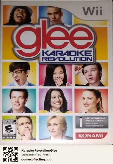 Karaoke Revolution Glee Nintendo Wii, NTSC box front