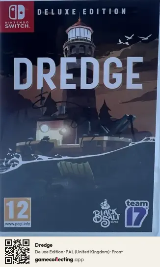 Dredge Nintendo Switch, United Kingdom box front