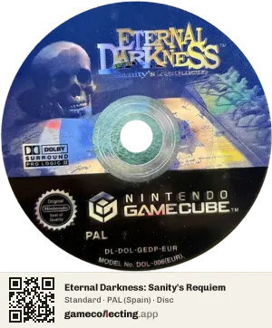 Eternal Darkness: Sanity's Requiem Nintendo GameCube, PAL disc
