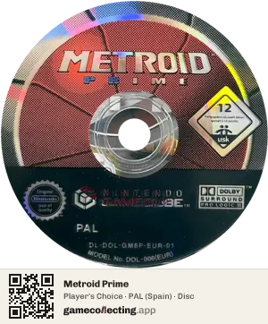 Metroid Prime Nintendo GameCube, PAL disc