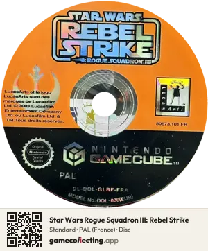 Star Wars Rogue Squadron III: Rebel Strike Nintendo GameCube, PAL disc