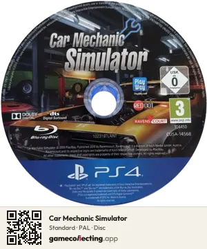 Car Mechanic Simulator PlayStation 4, PAL disc