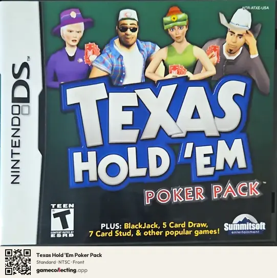 Texas Hold 'Em Poker Pack Nintendo DS, NTSC box front