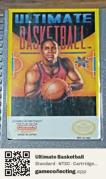 Ultimate Basketball Nintendo Entertainment System, NTSC cartridge label